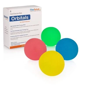 Premium Hand Exercise Balls - Workout Set of 4 for Carpal Tunnel Stress/Pain - Picture 1 of 5