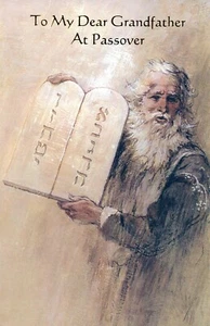Thoughtful PASSOVER Card FOR GRANDFATHER, Moses by Popular Greetings + Envelope - Picture 1 of 4