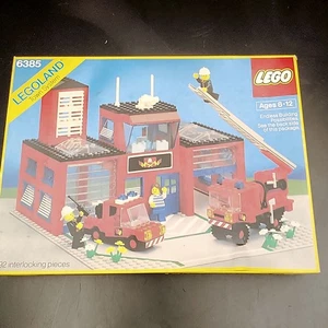 Lego 6385 Fire House-I Legoland Town Vintage Box+Instructions ONLY No Bricks - Picture 1 of 8
