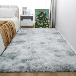 4x6 Light Grey Fluffy Shag Area Rug for Bedroom, Ultra Soft Fuzzy Plush Washa... - Picture 1 of 8