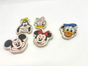 Goma borradora vintage lote de 5 caras de personajes Disney - ¡nueva sellada! Mickey, Goofy - Imagen 1 de 2