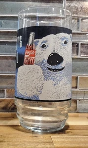 Vintage Coca-Cola Always Cool Eisbär trinkt Klarglas - Bild 1 von 4