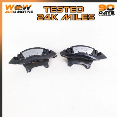 04-11 BENTLEY CONTINENTAL GTC GT FRONT LEFT RIGHT BRAKE CALIPER BLACK SET OEM - Image 1 of 4
