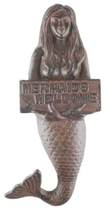 Letrero de bienvenida Tropical Tiki hierro fundido Ocean Mermaid A2 - Imagen 1 de 2