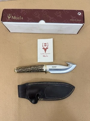 Cazador de cola blanca Muela Roku, mango de ciervo hoja fija nuevo nunca usado Foto 1 de 4