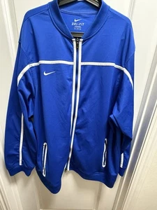 Nike Dri-FIT Men's Large Blue/White Track Jacket- Size 3XL - Picture 1 of 4