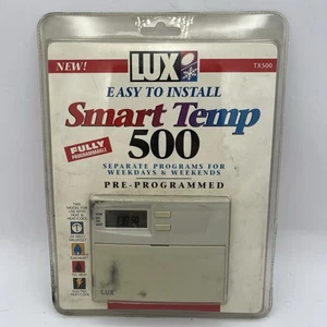 Lux Smart Temp 500 TX500 5-2 Day Programmable Thermostat Digital Heat Cool NEW - Picture 1 of 4