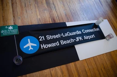 1980s New York City Subway JFK Express Sign NYCTA Rollsign R46 MTA - Image 1 of 4