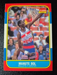 1986-87 86 Fleer Basketball card #12 Manute Bol Washington Bullets NM Rookie EOR - Picture 1 of 6