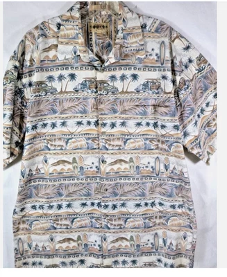 Campia Moda-Mens Hawaiian Shirt-Medium-Short Sleeve-Button Down-100% Cotton - Image 1 of 4