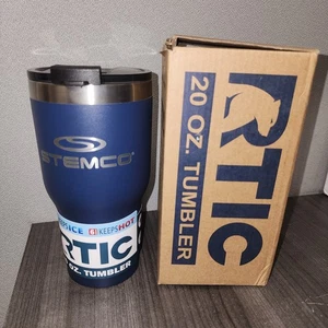 RTIC 20 oz Tumbler Hot Cold Double Wall Vacuum Insulated 20oz Matte Blue READ! - Picture 1 of 4