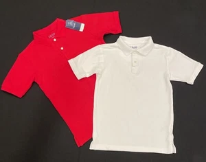 IZOD Short Sleeve Boys Cotton Polo Size Medium (10/12) - Lot Of 2 - Picture 1 of 8