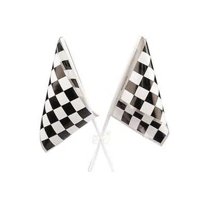 Racing Car Cars Party Supplies Chequered Checkered Flags Decorations (pck of 12) - Picture 1 of 1