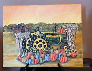 Acrílico pintado a mano 11”x14” sobre lienzo titulado, “It’s just Better on the Farm” - Imagen 1 de 7