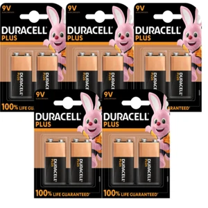 5 x Duracell Plus 9V 6LR61 E-Block Batterie - 2er-Pack - Bild 1 von 11