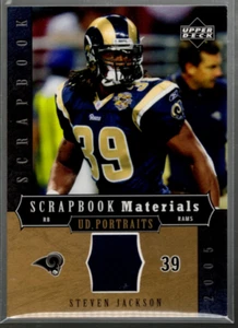 B3837- 2005 UD Porträt Scrapbook Materialien #SBSJ Steven Jackson Trikot - NM-MT - Bild 1 von 2