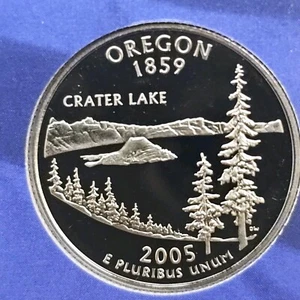 2005 S State Quarter Oregon Proof Deep Cameo CN-Clad Coin - Picture 1 of 4