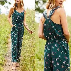 Matilda Jane evergreen hummingbird dream green floral jumpsuit size XS - Picture 1 of 8