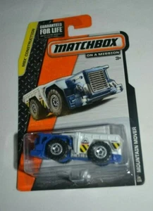 2014 MATCHBOX ON A MISSION MBX CONSTRUCTION 26/120 - MOUNTAIN MOVER BLUE & WHITE - Bild 1 von 3