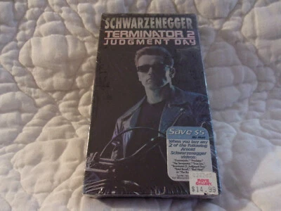 TERMINATOR 2 JUDGMENT DAY VHS NEW SEALED WATERMARK SCHWARZENEGGER SCI-FI ACTION - Image 1 of 4