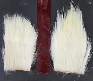 Lot of 2 Goat " Natural White " Hairs & Furs Fly Tying - Picture 1 of 3