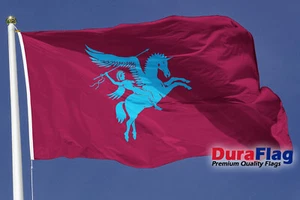 Pegasus Crest Only Courtesy DuraFlag Rope and Toggled (20in x 12in) - Picture 1 of 1