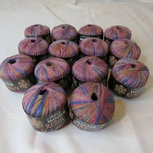 Jaeger Winter Ribbon Wool Blend Yarn Lot of 14 Balls 50G Multicolor - Picture 1 of 5
