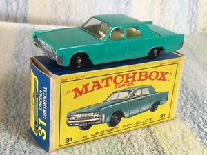 Matchbox Lesney # 31c Lincoln Continental türkis VNMint in sehr guter OVP - Bild 1 von 6