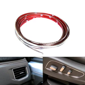 3Mx4mm Chrome Moulding Trim Strip Car Door Edge Scratch Bumper Guard Protector - Picture 1 of 12