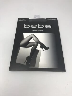 Nuevo BEBE Talla Pequeña Pantimedias Transparentes Paquete Sellado Nylon/Spandex Negro Transparente Foto 1 de 3