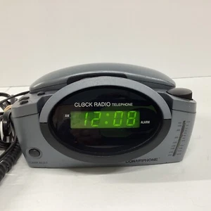 Conair Teléfono Reloj Alarma Radio AM/FM Cable Telefónico Probado y Funciona - Imagen 1 de 10
