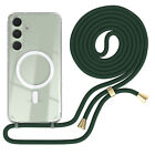 Magsafe Mobile for Samsung Galaxy S24 Plus cover Band Strap Cover Chain Green