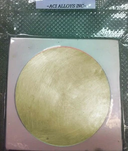 Gold SEM Sputter target: Au 99.99% pure, 57mm diameter x 0.1mm thick - Picture 1 of 2