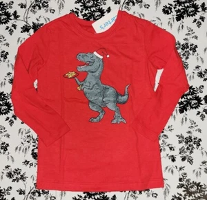 Carter's Baby Toddler Red Long Sleeve Christmas Dino Santa Hat w/Cookies 24 Mos - Picture 1 of 2