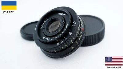 Glossy KMZ Industar 50-2 3.5/50 pancake lens SLR & Digital M42 mount portrait - Image 1 of 4