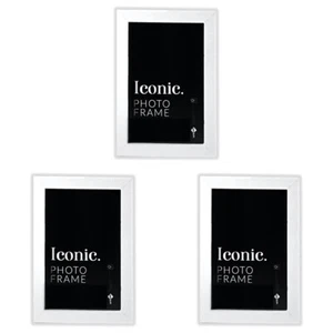 3x Unigift A2 Iconic MDF Acrylic Photo Frame Picture Holder Home Decor White - Picture 1 of 2