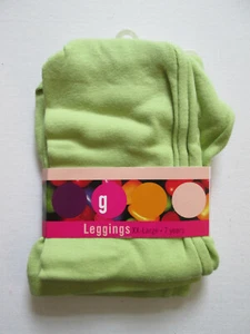 NEW Gymboree Vintage XL 6yrs Spring Lime Green Solid Cotton Legging Basic Y2K - Picture 1 of 2