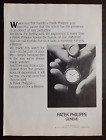Advertising Patek Philippe Geneve Watch 1 Page Original 1990
