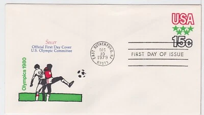 TurtlesTradingPost- Olympic Soccer Envelope -1979 FDC #U596 Fleetwood Cachet - Image 1 of 2