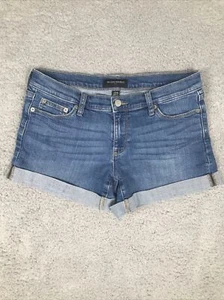 Banana Republic Jean Shorts Womens Size 27/4 Blue Cuffed Medium Wash Low Rise - Picture 1 of 11