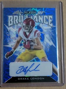Drake London 2022 Leaf Flash Of Brilliance Football Card Autograph 3/20 FP-DL1 - Picture 1 of 10