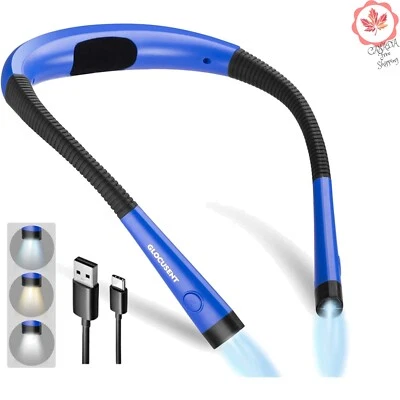 Hands-Free LED Neck Reading Light - 3 Colors, 6 Brightness Levels, Bendable Arms - Image 1 of 4