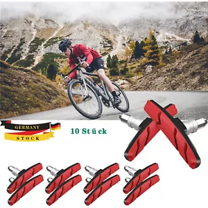 10x Fahrrad V-Bremsbeläge Bremsklötze Bremsbacken Bremsschuhe 70 mm V-Brake MTB - Bild 1 von 12