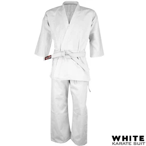 White Karate Aikido Uniform Suit Kids Junior Student Free White Belt - Picture 1 of 1