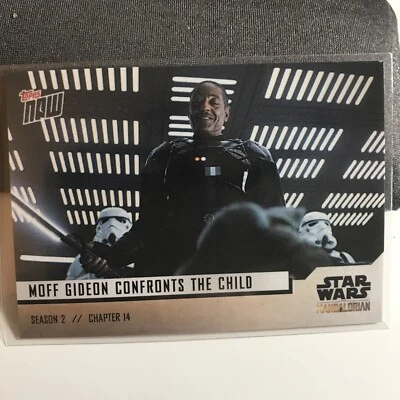 2020 TOPPS NOW THE MANDALORIAN MOFF GIDEON CONFRONTS THE CHILD CARD 28 - Image 1 of 2