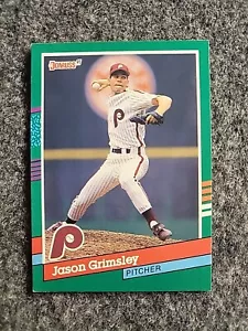 1991 Donruss - #653 Jason Grimsley + 5 Random Bonus Cards! - Picture 1 of 2