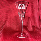 WATERFORD TOASTING CHAMPAGNE  FLUTE -WEDDING ETCHED SWANS HEART