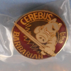 rare Vintage 1985 cerebus the barbarian pin button. dave sim - Bild 1 von 4