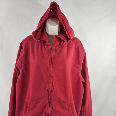 Blusa Top Erika II Mujer Talla 3XL Roja Sudaderas con Capucha Dorado Cremallera Frontal Manga Larga Y2k Foto 1 de 4