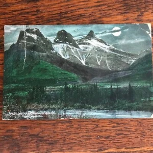 Antique 1907 postcard CANADIAN ROCKIES, Banff, Alberta, Three Sisters. - Picture 1 of 5
